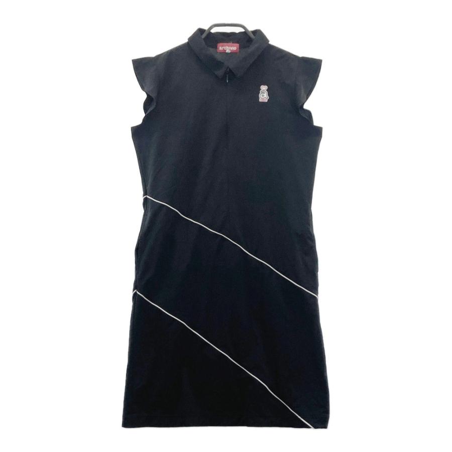 archivio ARCHIVIO アルチビオ 襟付き ハーフジップ半袖ワンピース  