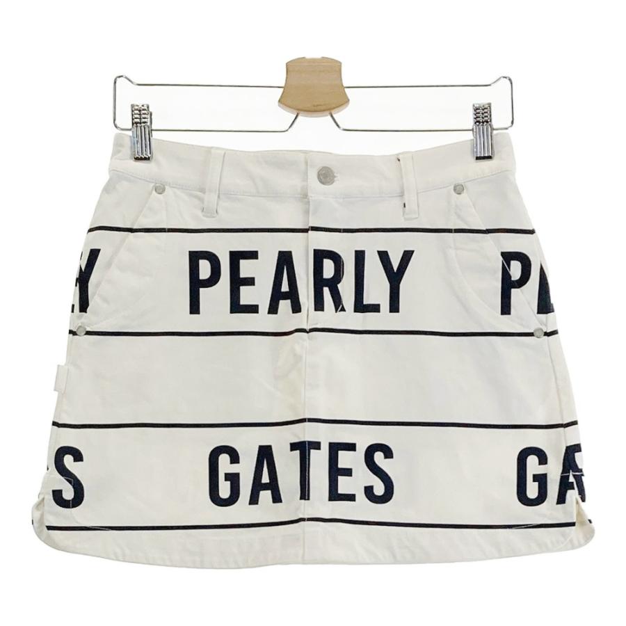パーリーゲイツ ストレッチスカート 総柄ロゴ ゴルフウェア PEARLY GATES（パーリーゲイツ） ストレッチ スカート 総柄 ホワイト系