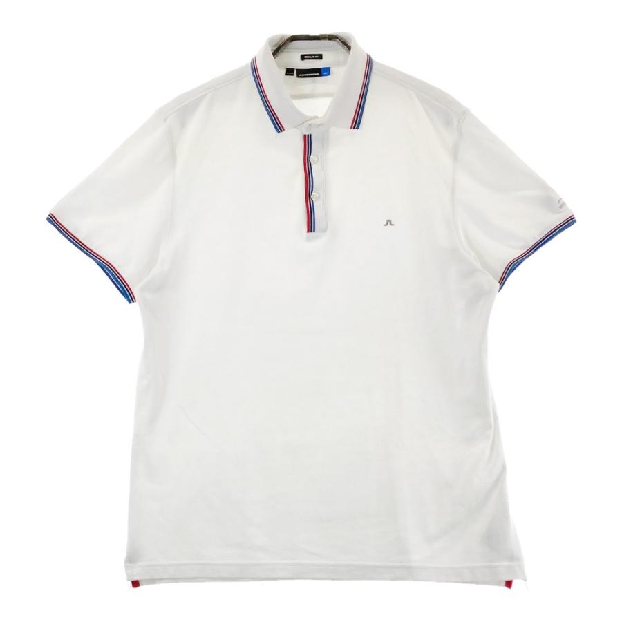 J.LINDEBERG ジェイリンドバーグ 半袖ポロシャツ ネイビー系 L ゴルフ  