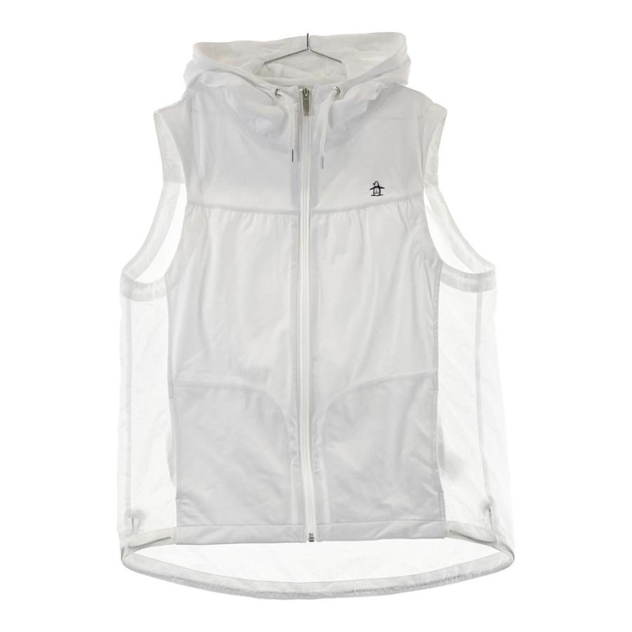 【LLサイズ】Munsingwear 中綿ワンピース　白 美品】マンシングウェア 中綿入り ワンピース ジップアップ 白