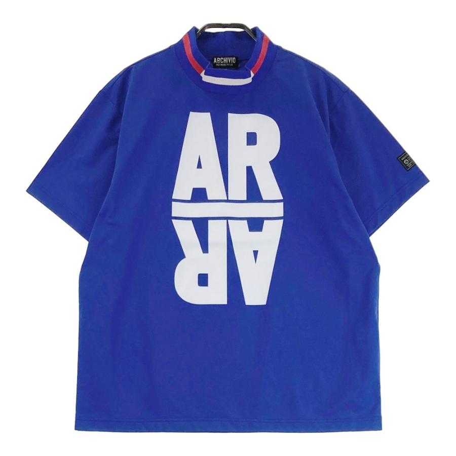 ARCHIVIO アルチビオ 2022年モデル モックネック半袖 Tシャツ ブルー系 