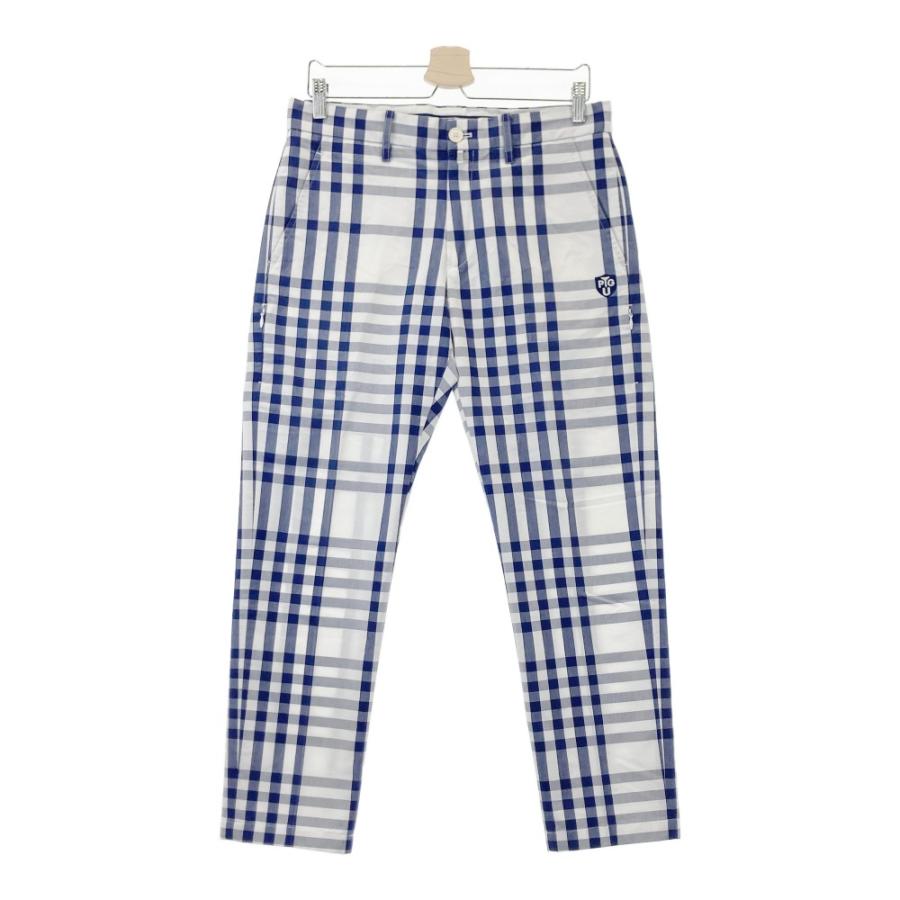 PEARLY GATES パーリーゲイツ ストレッチパンツ チェック柄 ブルー系 4  