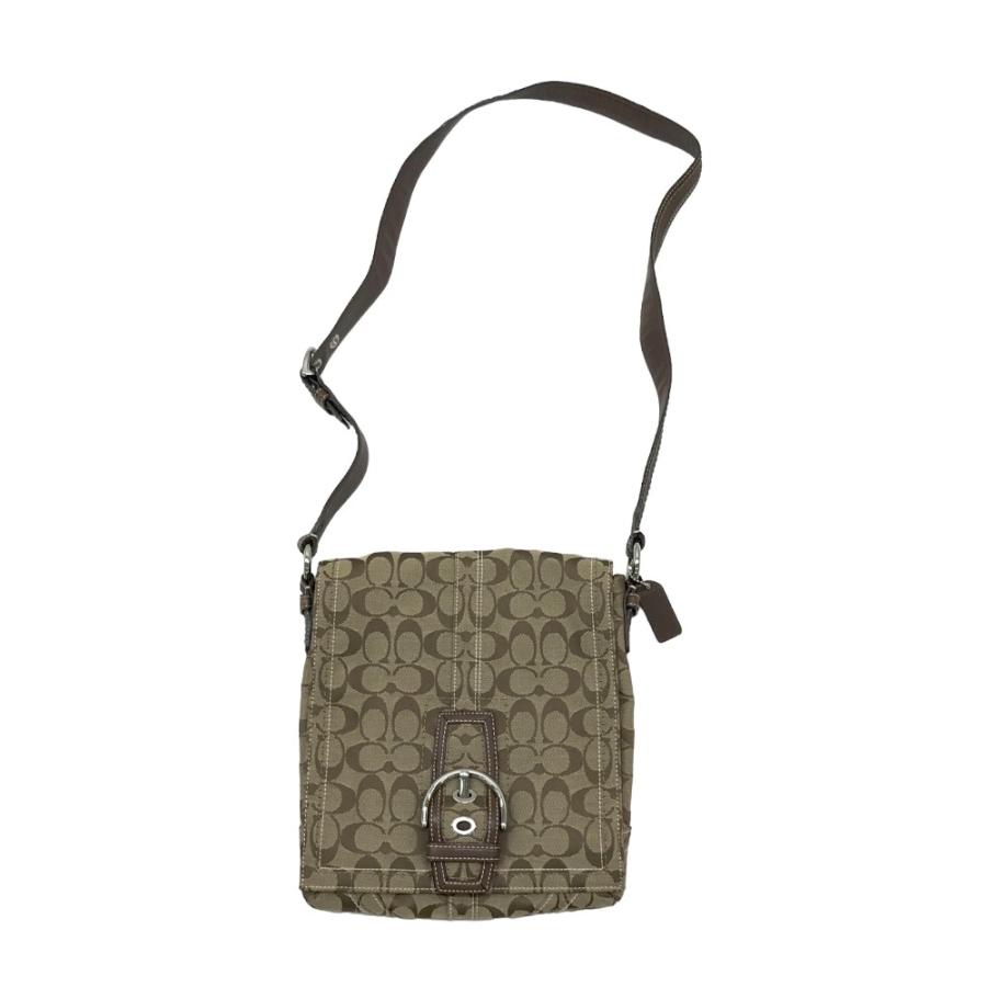 美品 COACH ショルダーバッグ キャンバス シグネチャー 10082