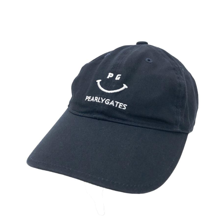 PEARLY GATES - 新品 パーリーゲイツ ニコちゃんエンブレムCAP キャップ 紺 サイズフリー 超美品】パーリーゲイツ キャップ ネイビー×白 ロゴ刺しゅう