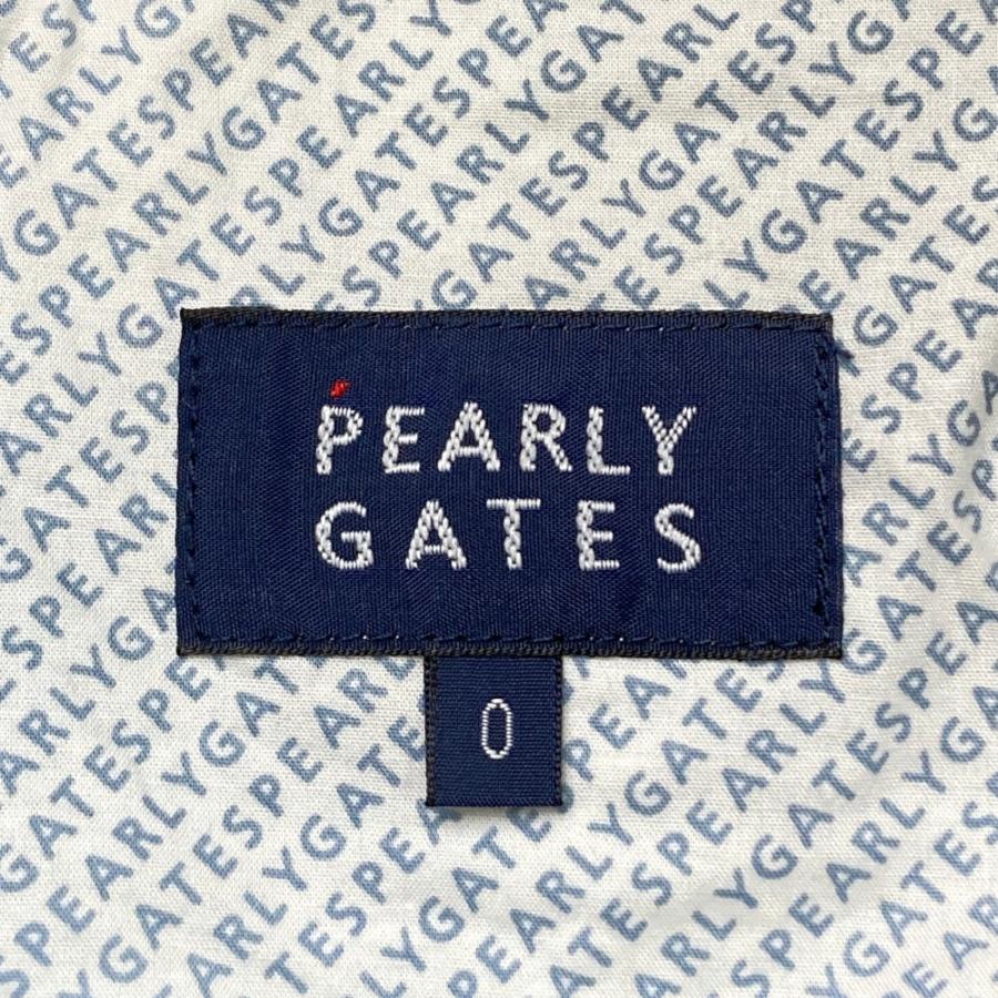 PEARLY GATES パーリーゲイツ 2023年モデル ストレッチ ロング パンツ ロゴ総柄 ネイビー系 0 ゴルフウェア レディースの画像
