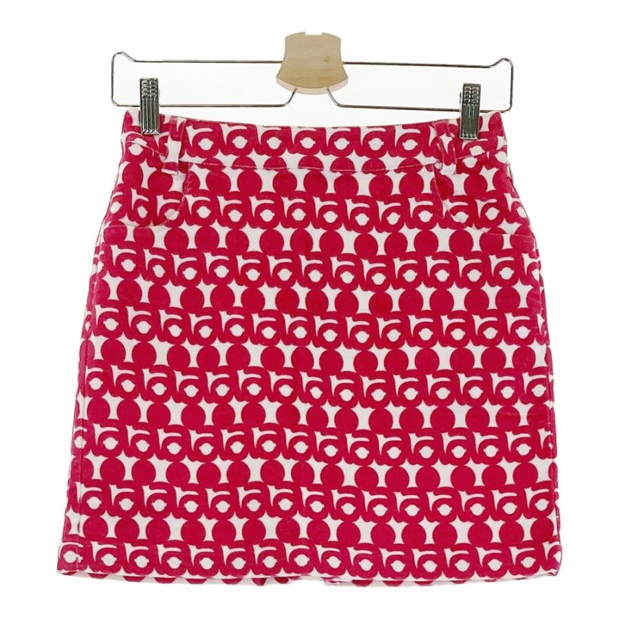 ARCHIVIO アルチビオ A616826 ストレッチスカート 総柄 レッド系 36  