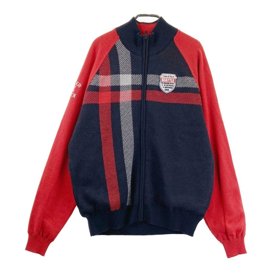 CUTTER&BUCK カッターアンドバック 中綿 ニット ジャケット レッド系 L 