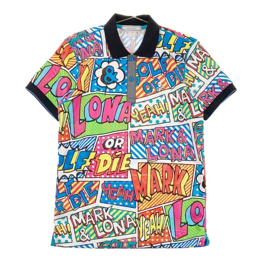 MARK&LONA マークアンドロナ ML-18W-PO09 半袖 ポロシャツ 総柄  