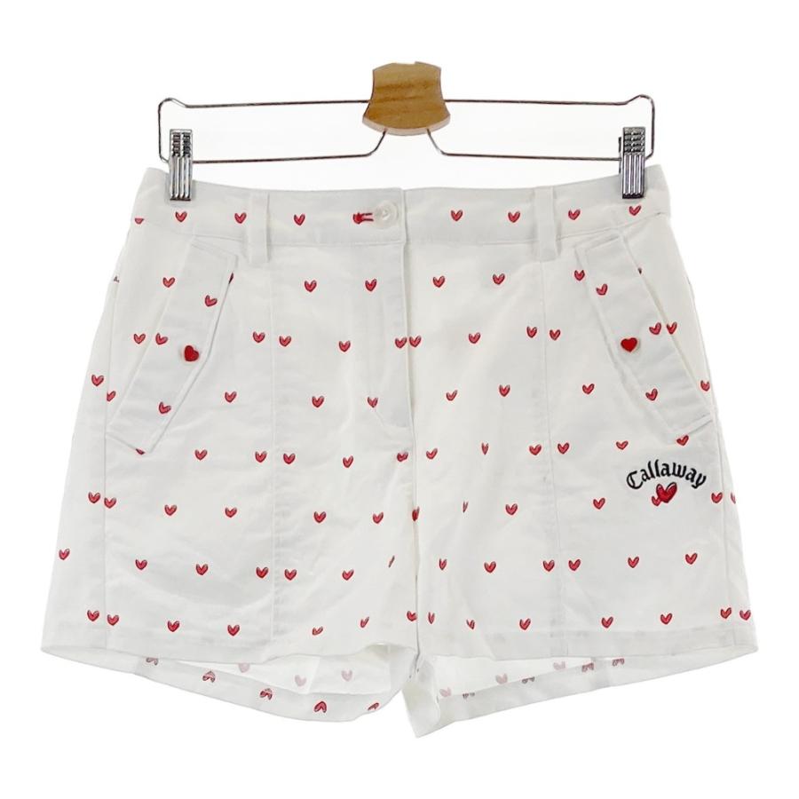 Callaway ハート柄　ショートパンツ　ラブキャロウェイ　白　М　新品 Callaway CALLAWAY キャロウェイ 2023年モデル ストレッチ