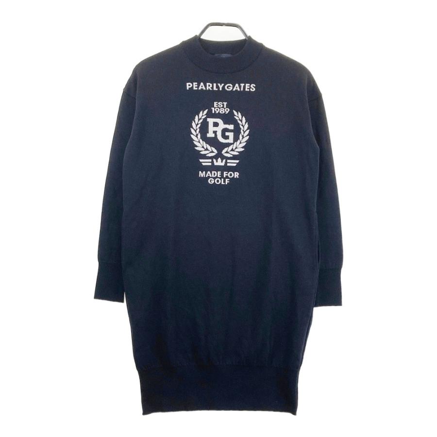 パーリーゲイツ モックネック ニット ワンピース 長袖 シャツ 0