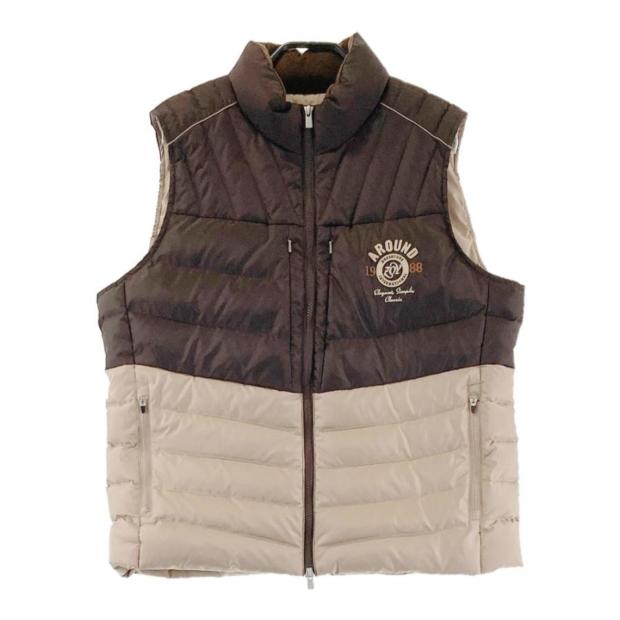 ZOY ゾーイ フルジップ ダウンベスト ブラウン系 3 ゴルフウェア  