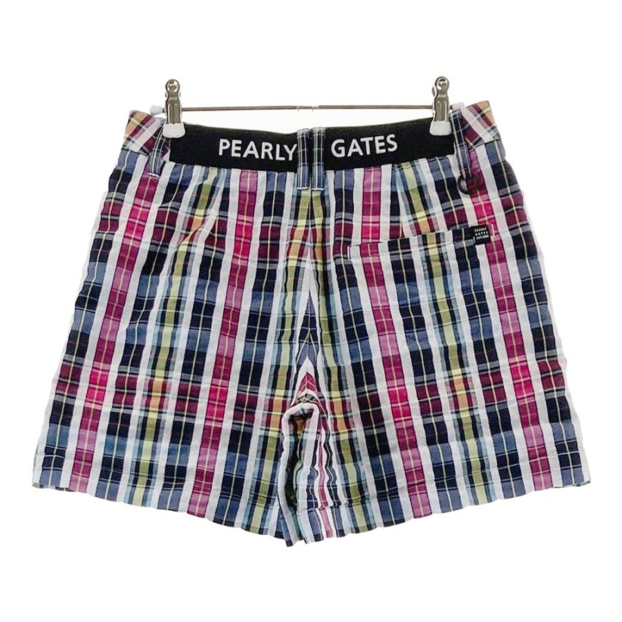 サイズ：00 PEARLY GATES パーリーゲイツ 2023年モデル キュロットスカート チェック柄 ホワイト系 [240101630875] ゴルフウェア レディース ストスト PEARLY GATES（パーリーゲイツ） 2023年モデル キュロットスカート