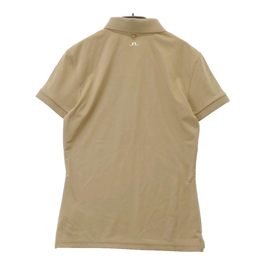 J.Lindeberg ベージュ ポロシャツ セール）ジェイリンドバーグ ゴルフ バックブリッジロゴ 半袖