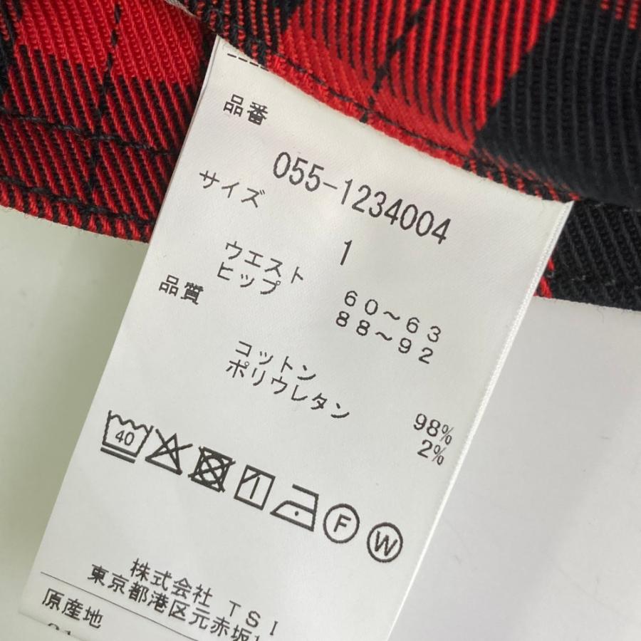 PEARLY GATES パーリーゲイツ  ストレッチスカート チェック柄 レッド系 1 ゴルフウェア レディースの画像
