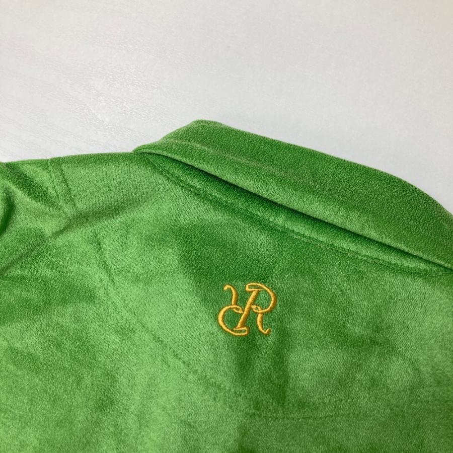 Resurrection レザレクション　メンズ　ポロシャツ　グリーン Resurrection RESURRECTION レザレクション ノースリーブ パイル