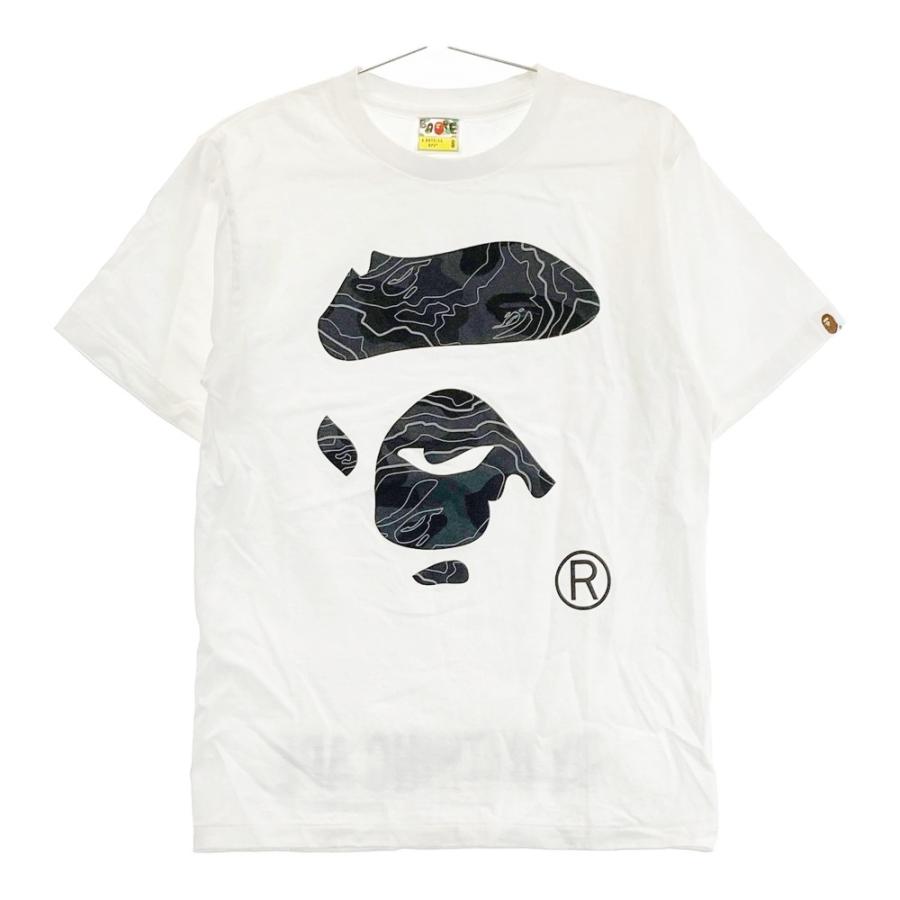 AAPE BY A BATHING APE◇半袖シャツ/S/コットン/BLK/ストライプ 【公式