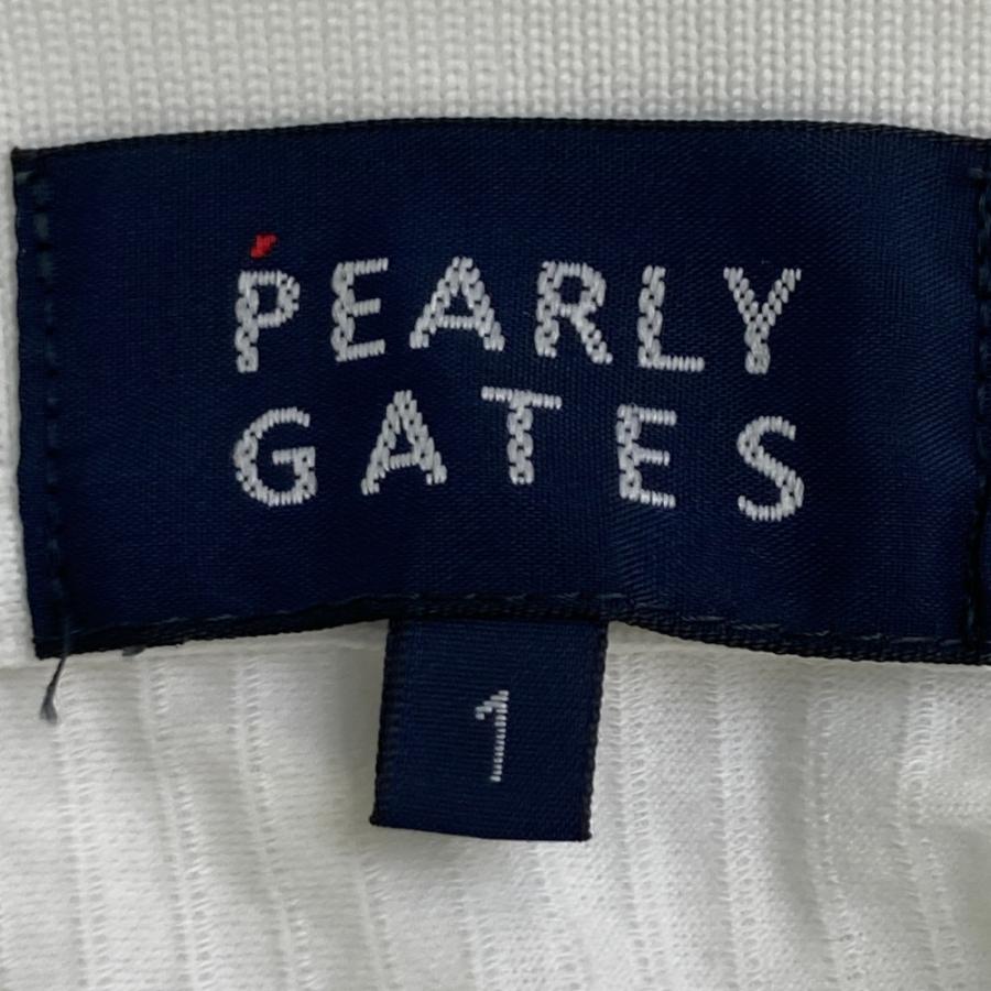 PEARLY GATES パーリーゲイツ 055-3160554 シアサッカー 半袖ポロシャツ  ホワイト系 1 ゴルフウェア レディースの画像