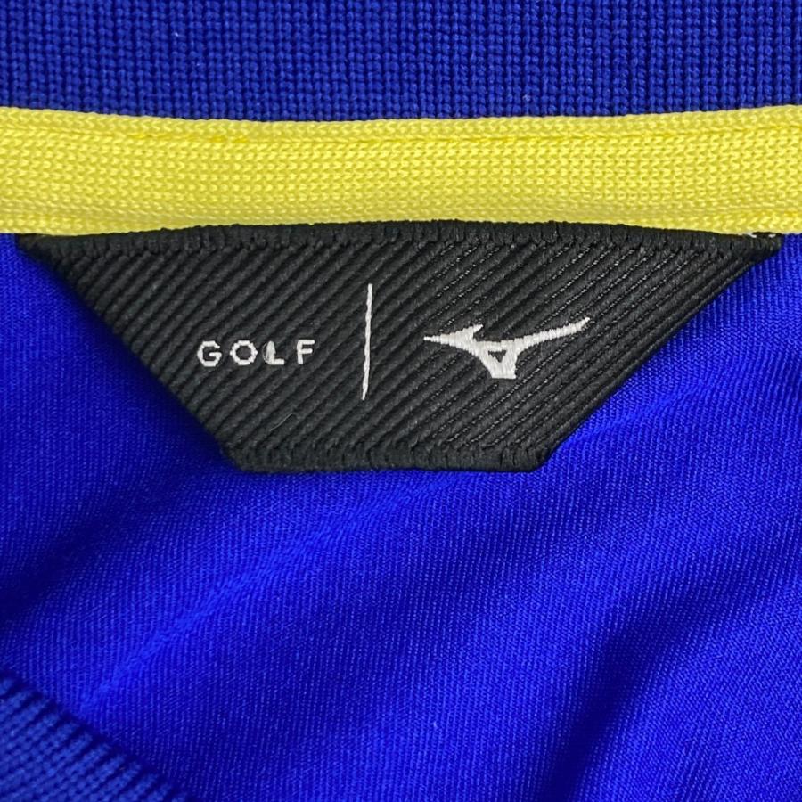 MIZUNO GOLF ミズノゴルフ 半袖ポロシャツ ブルー系 M ゴルフウェア