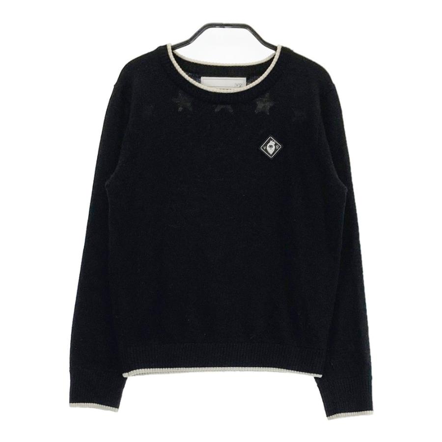 V12 ヴィトゥエルヴ クルーネック ニットセーター ブラック系 1 ゴルフ  