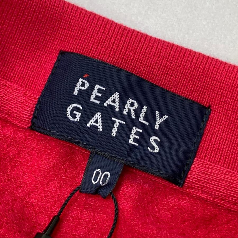 【美品】PEARLY GATES パーリーゲイツ  ノースリーブ ポロシャツ  レッド系 00 ゴルフウェア レディースの画像