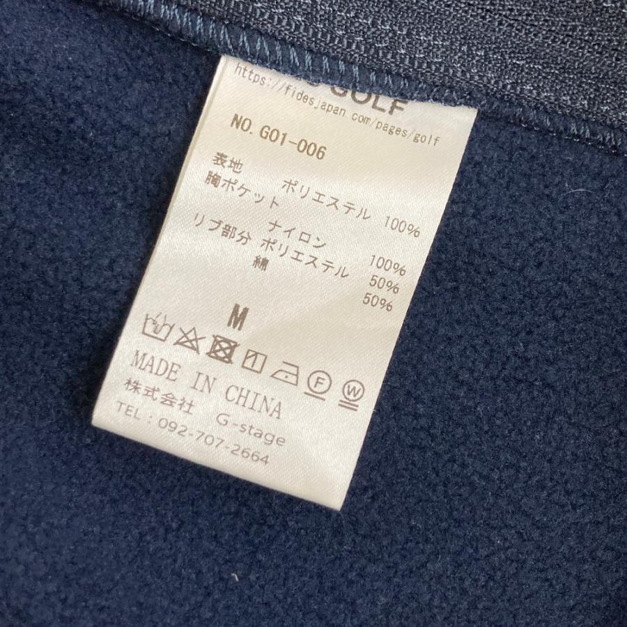 FIDES GOLF フィデスゴルフ フリース トレーナー ネイビー系 M ゴルフ 