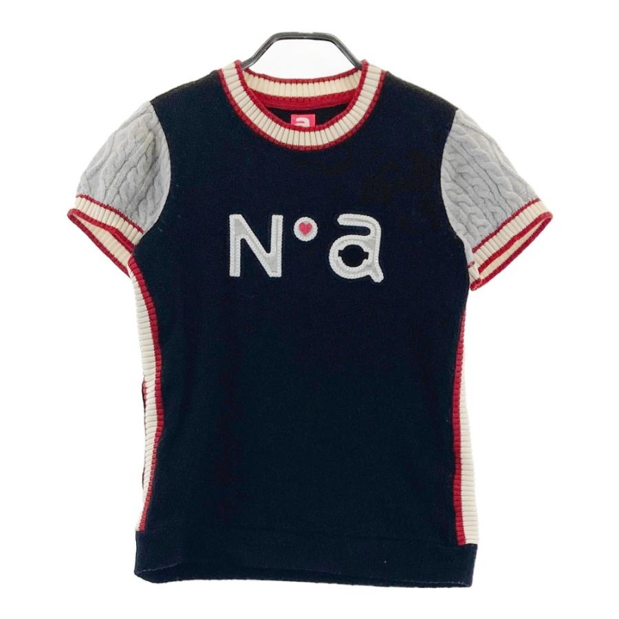 archivio ARCHIVIO アルチビオ ウール混 半袖ニット セーター ブラック