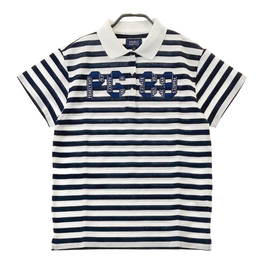 サイズ：1 PEARLY GATES パーリーゲイツ 半袖ポロシャツ ボーダー柄