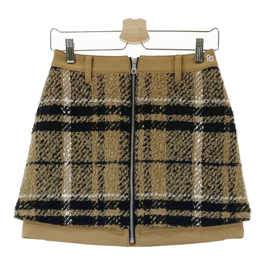 パーリーゲイツ ニットセーター チェック ブラックウォッチ 茶色 ブラウン