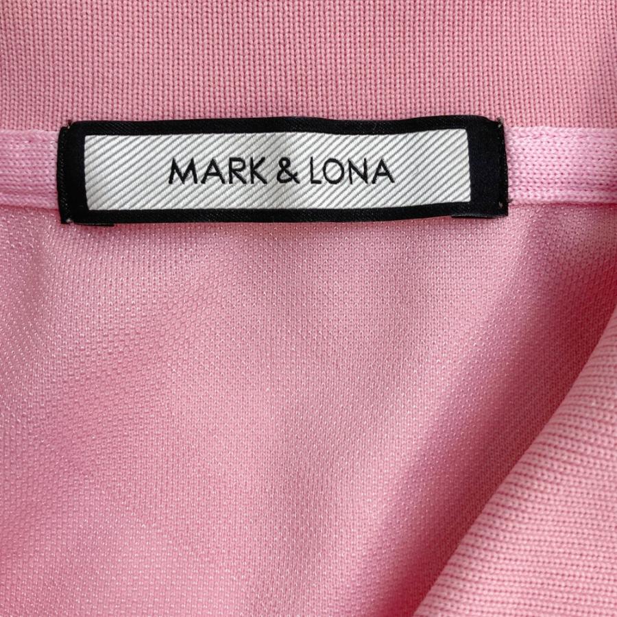 MARK\u0026LONA マークアンドロナ  半袖ポロシャツ スカル カモフラ 総柄 ピンク系 36 ゴルフウェア レディースの画像