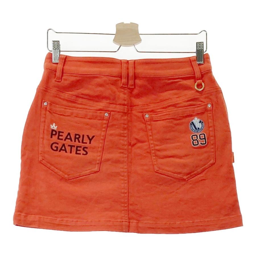 サイズ：1 PEARLY GATES パーリーゲイツ  ストレッチスカート  オレンジ系 [240101600944] ゴルフウェア レディース ストスト PEARLY GATES（パーリーゲイツ） ストレッチスカート オレンジ系 1