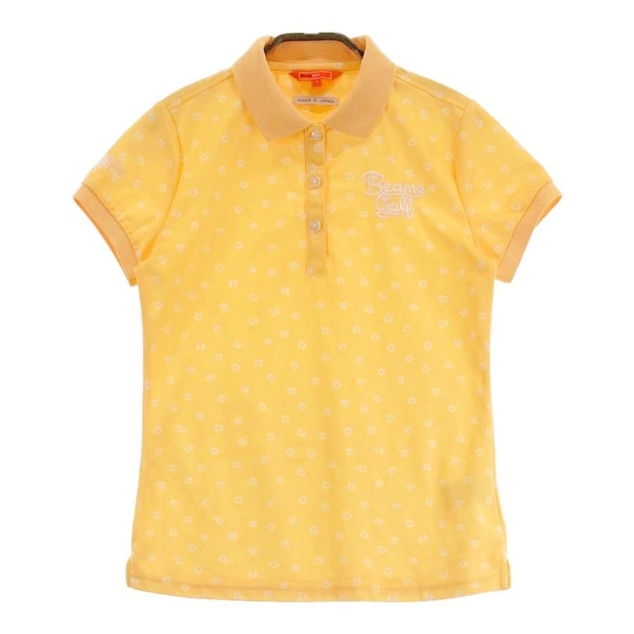 BEAMS GOLF ビームスゴルフ 半袖ポロシャツ 花柄 イエロー系 S