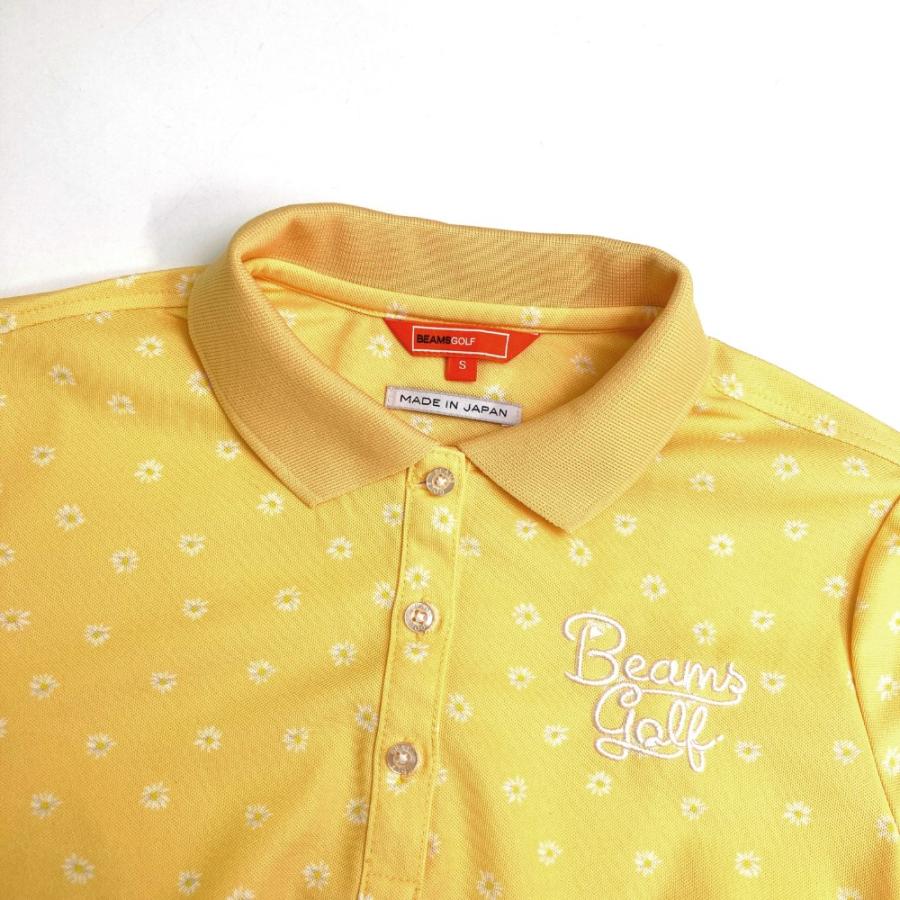 BEAMS GOLF（ビームス ゴルフ） 半袖ポロシャツ 花柄 イエロー系 S 