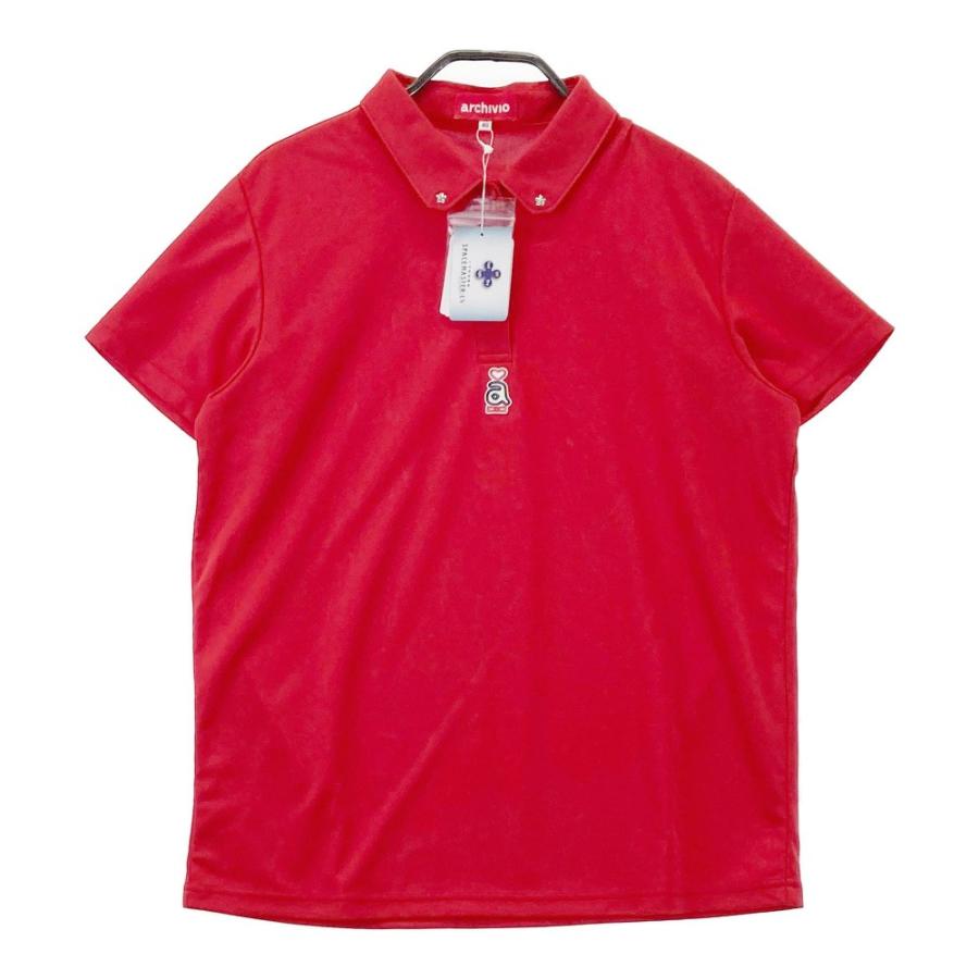 【新品archivio 】 ポロシャツ サイズ40 archivio（アルチビオ） 【美品】ARCHIVIO 半袖ポロシャツ レッド系 40