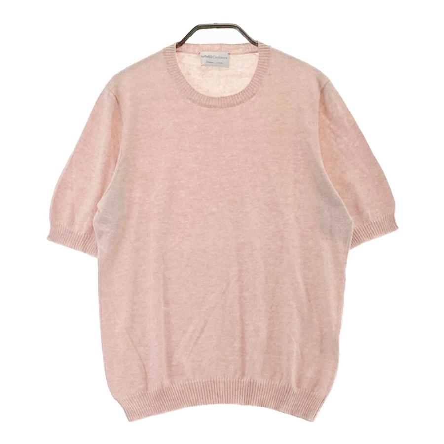 settefili cashmere セッテフィーリ カシミア カシミヤ混 半袖 ニット
