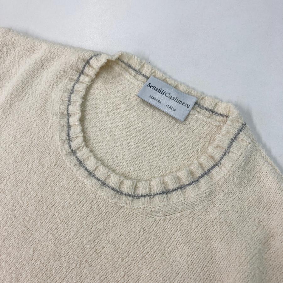 settefili cashmere セッテフィーリ カシミア 半袖 ニット ホワイト系 