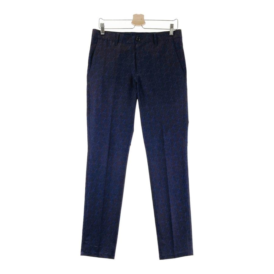 St ANDREWS セントアンドリュース ロングパンツ 総柄 ネイビー系 M