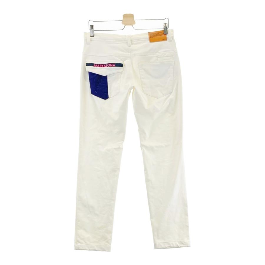 サイズ：48 MARK&amp;LONA マークアンドロナ  ストレッチパンツ  ホワイト系 [240101495054] ゴルフウェア メンズ ストスト MARK&LONA マークアンドロナ ストレッチパンツ ホワイト系 48