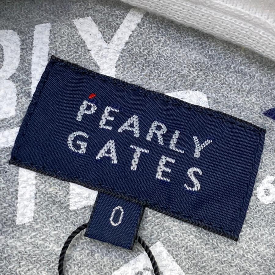 PEARLY GATES パーリーゲイツ  ノースリーブ ポロシャツ 総柄 グレー系 0 ゴルフウェア レディースの画像