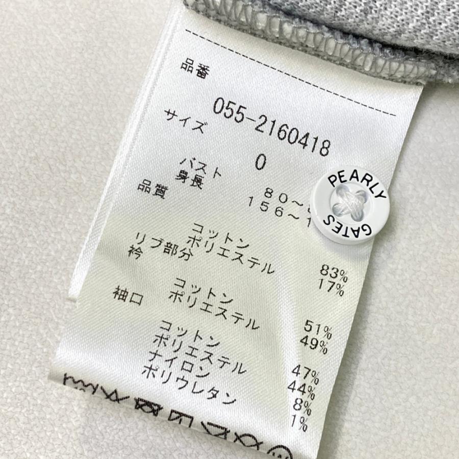 PEARLY GATES パーリーゲイツ  ノースリーブ ポロシャツ 総柄 グレー系 0 ゴルフウェア レディースの画像
