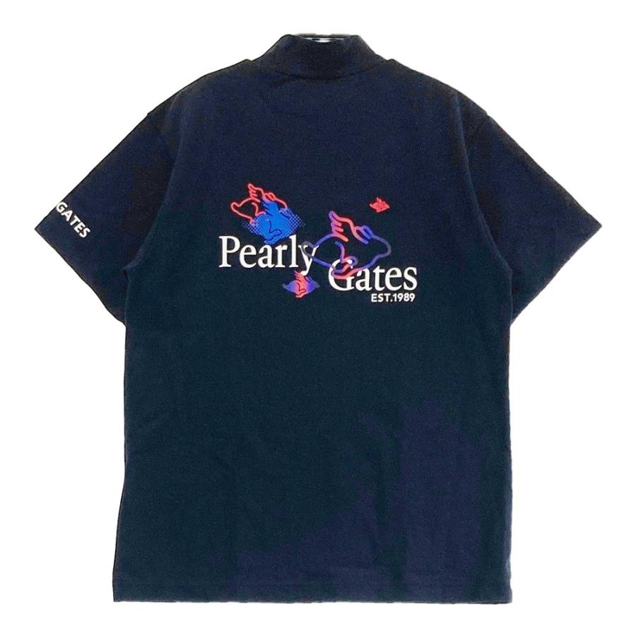 PEARLY GATES パーリーゲイツ PGPRO 2024年モデル ハイネック 半袖Tシャツ ラビット  ネイビー系 0 ゴルフウェア レディースの画像