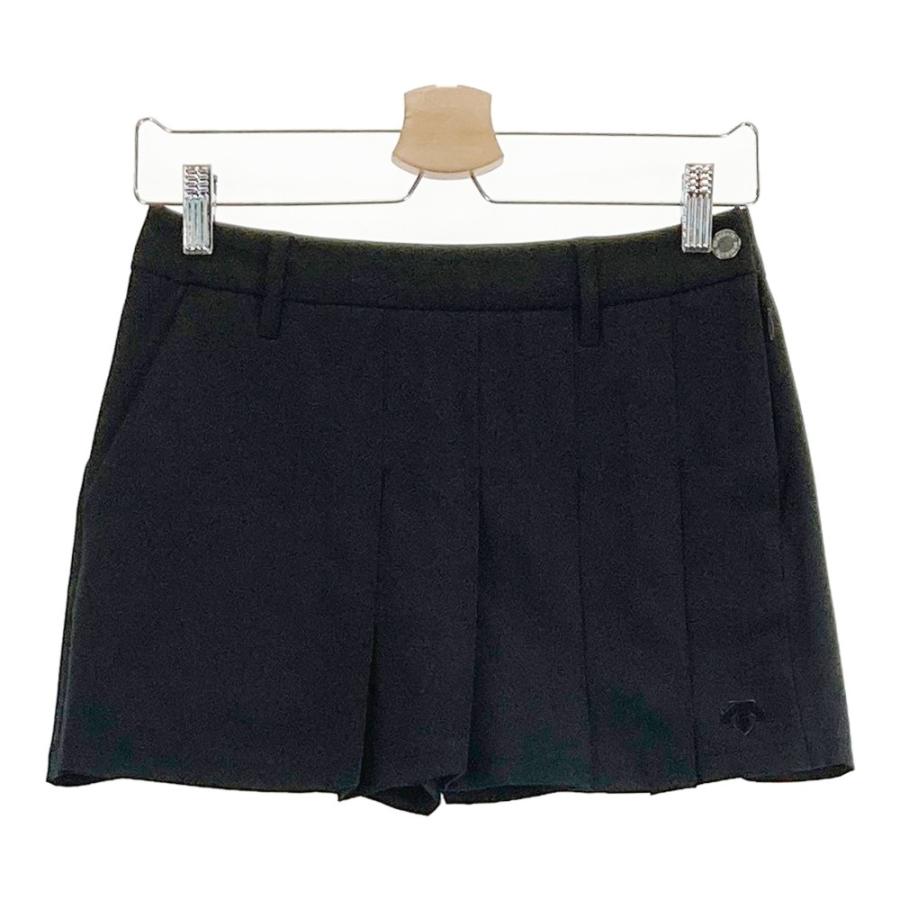 coco 中古 デサントゴルフ DESCENTE GOLF レディース スカート S 黒  ブラック プリーツ 秋冬 ストライプ 0000086269-1.jpg