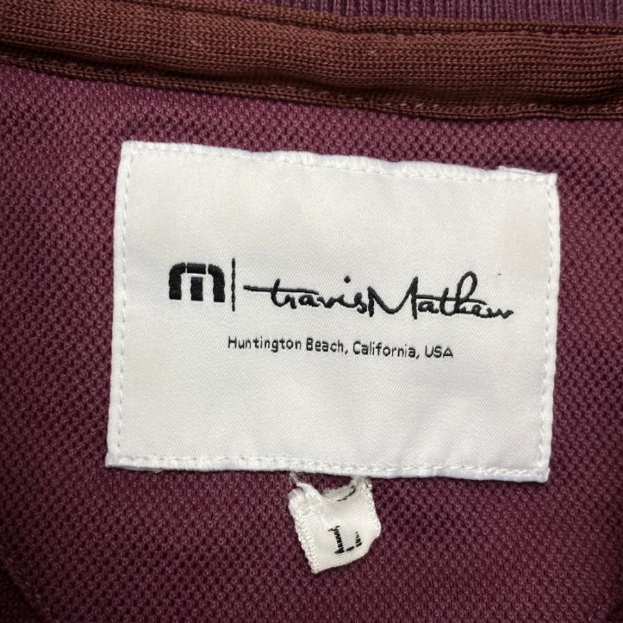 【新品】トラヴィスマシュー 半袖ポロシャツ 杢パープル ロゴ刺しゅう メンズ L ゴルフウェア TravisMathew TRAVISMATHEW 【新品】トラヴィスマシュー 半袖ポロシャツ 杢