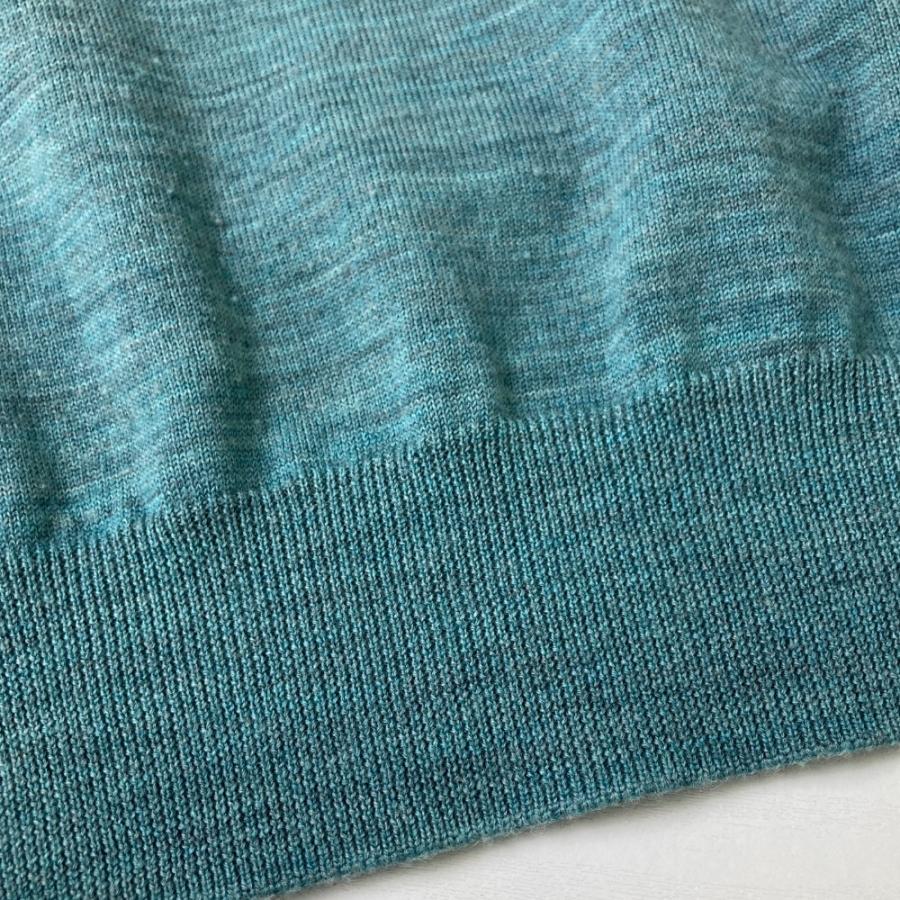 サイズ：L ROUGH&amp;SWELL ラフアンドスウェル  ウール ニットセーター  グリーン系 [240101385507] ゴルフウェア メンズ ストスト ROUGH&SWELL ラフアンドスウェル ニットセーター グリーン系 L