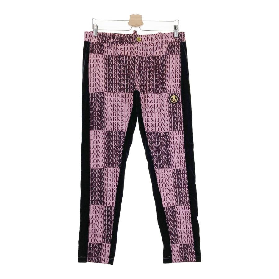 MARK&LONA マークアンドロナ パンツ ウール混 総柄 ピンク系 48 ゴルフ  