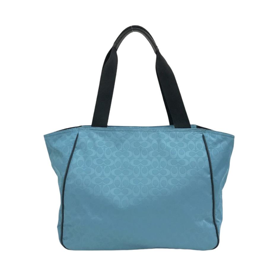 COACH（コーチ） トートバッグ シグネチャー柄 ブルー系 レディース