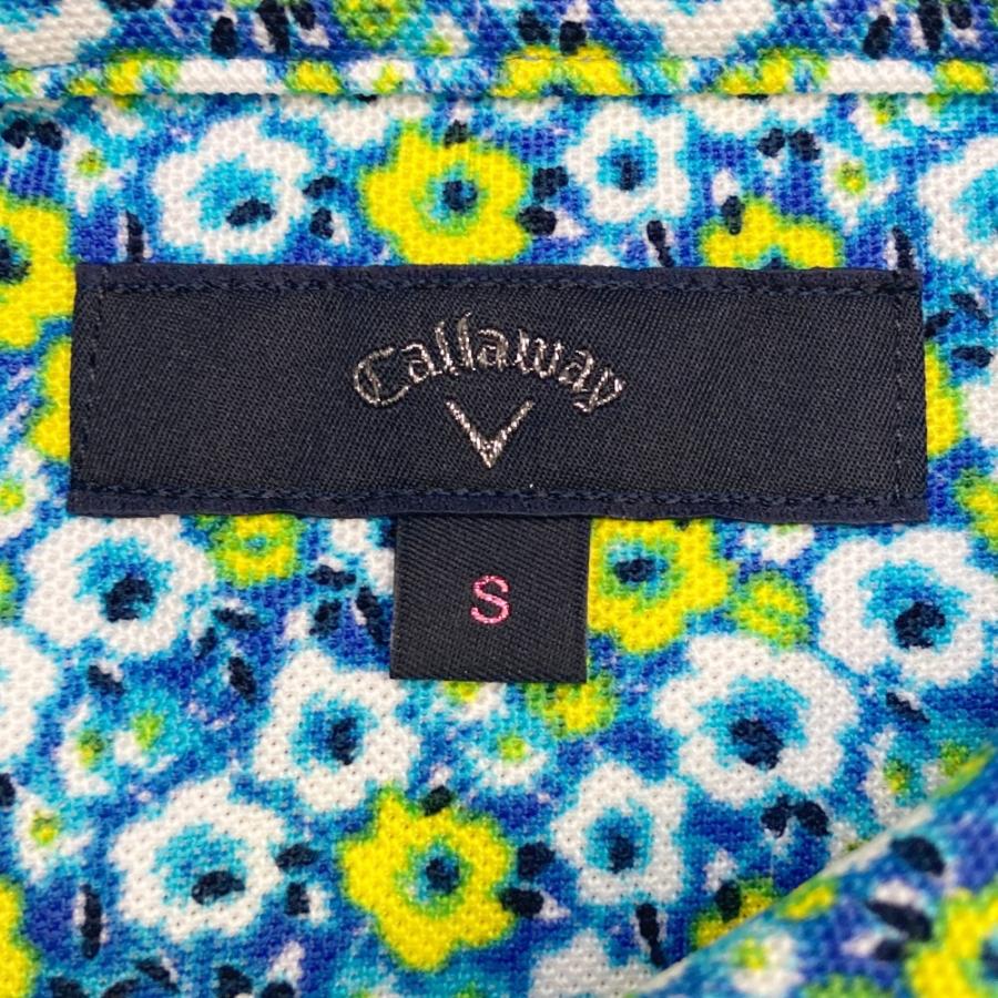 Callaway CALLAWAY キャロウェイ 半袖ポロシャツ 花柄 ブルー系 Callaway CALLAWAY キャロウェイ 半袖ポロシャツ 花柄 ブルー系
