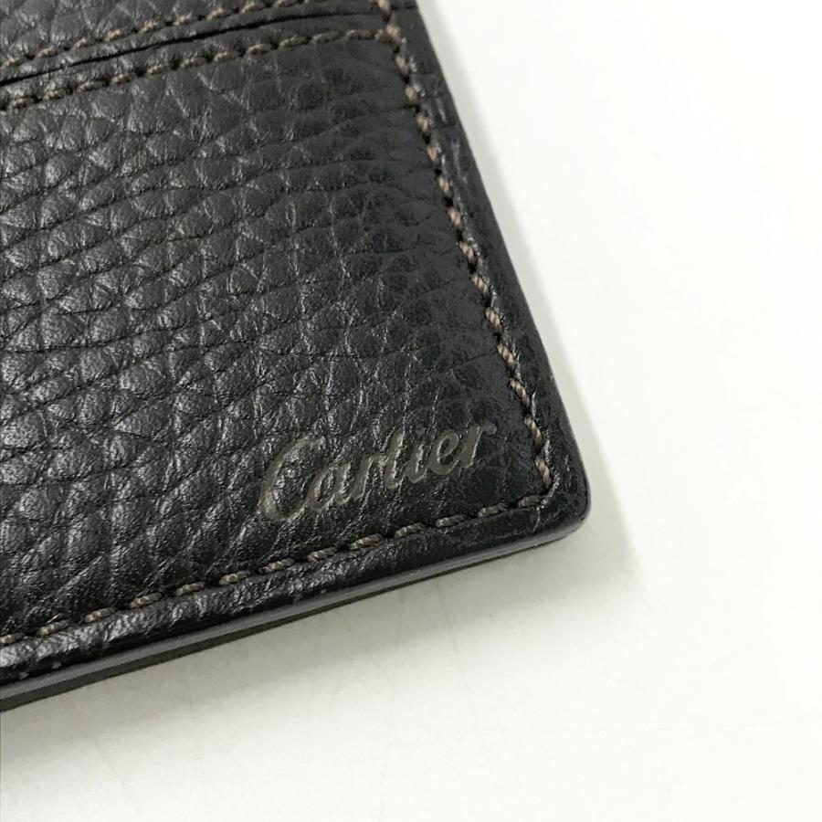 美品】Cartier カルティエ L3001159 二つ折り財布 カルティエ サドル 
