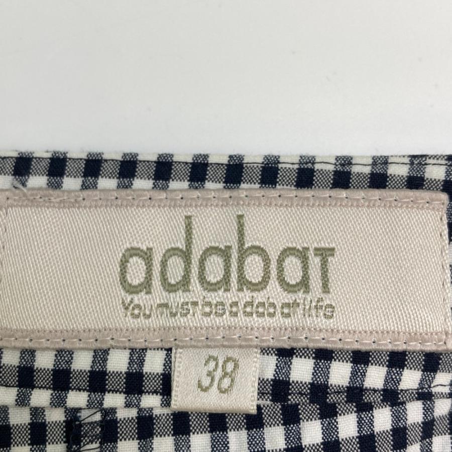 adabat（アダバット） キュロットパンツ チェック × 総柄 ネイビー系