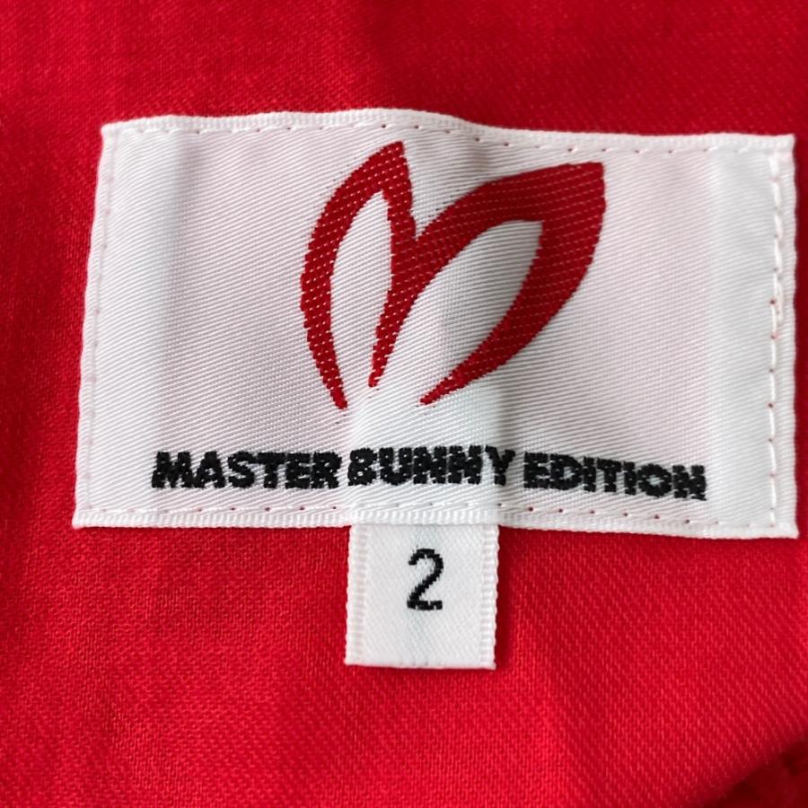 MASTER BUNNY EDITION マスターバニーエディション 2022年モデル ロングパンツ シアサッカー  レッド系 2 ゴルフウェア レディース_2