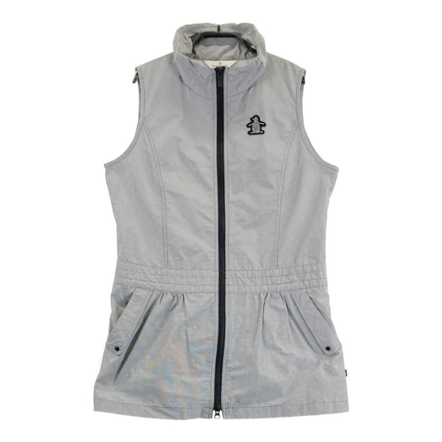 MUNSING WEAR マンシングウェア ワンピースベスト ドット柄 グレー系 M 